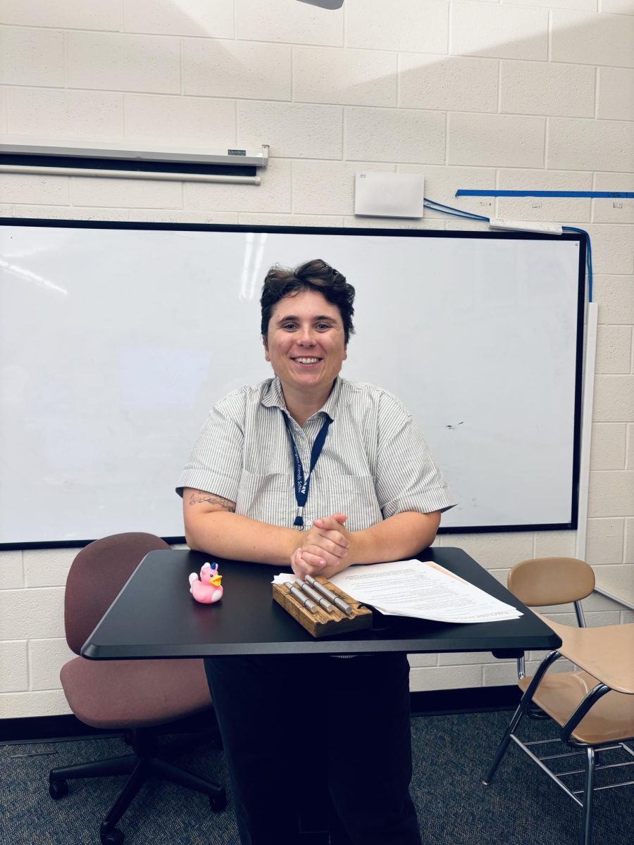 Ashley Cleary standing in her room (U8)