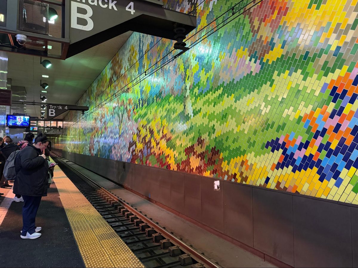 The Commuter Tunnel Mural by Verlin Miller, at Jefferson Station