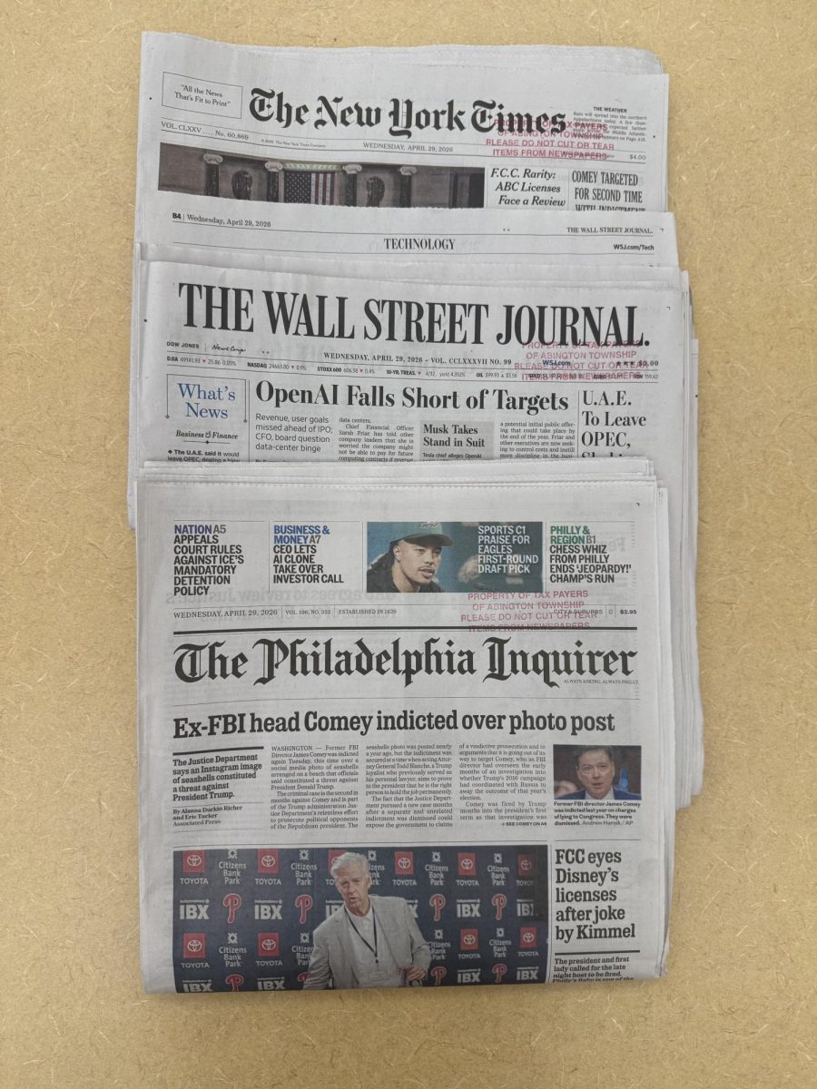 The latest issues of major newspapers found in the Abington Free Library.