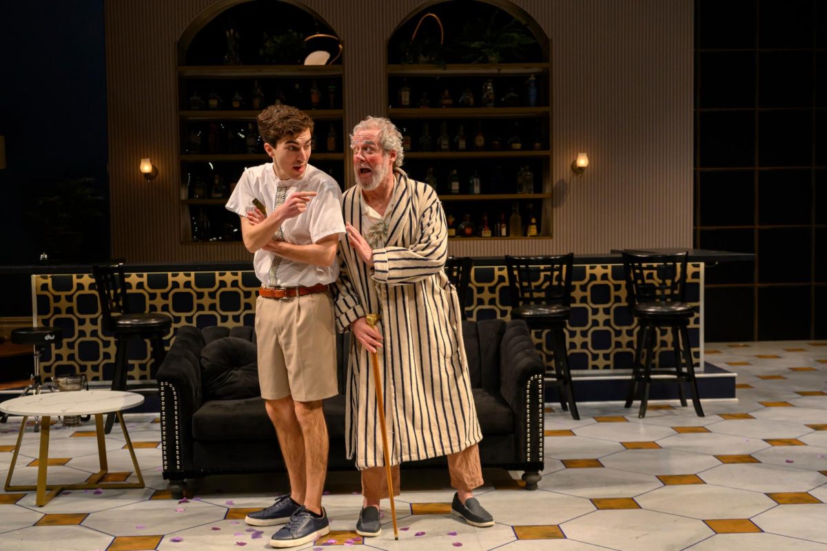 Fabian (Theo Parker '26) and Sir Toby Belch (Kevin Bergen) courtesy of People's Light.