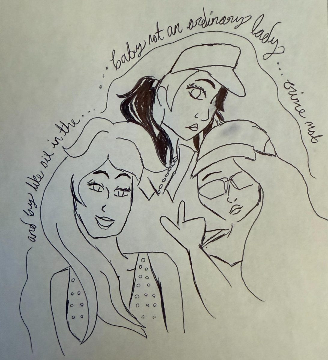Illustration of rappers Charli Baltimore, Diamond of ´Crime Mob´, and Princess of ´Crime Mob´.